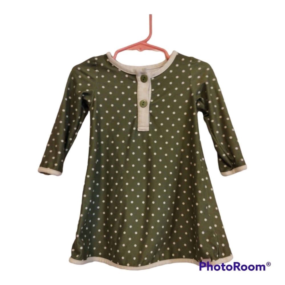 Sweet Honey green polka dot button dress